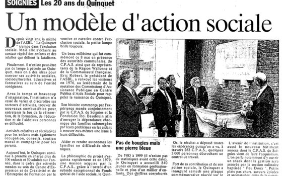 Le Quinquet asbl Sud presse mai 1999