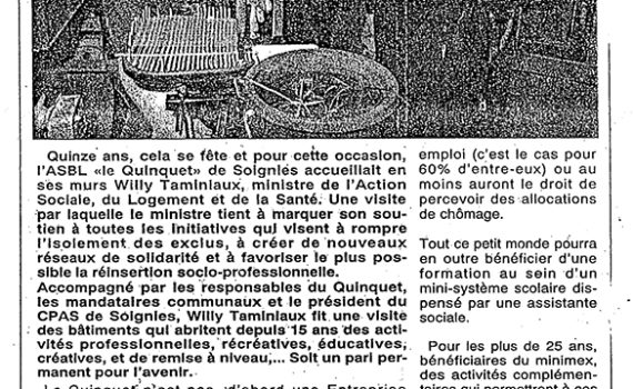 Le Quinquet asbl La Province avril 1994