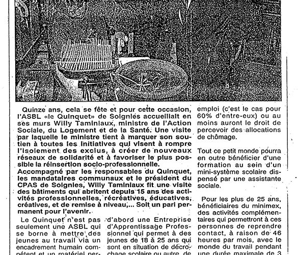 Le Quinquet asbl La Province avril 1994