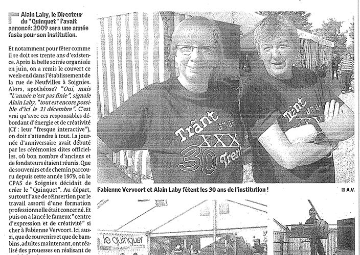 30 ans du Quinquet asbl