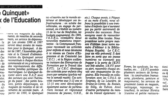 Le Quinquet asbl Vlan décembre 2010