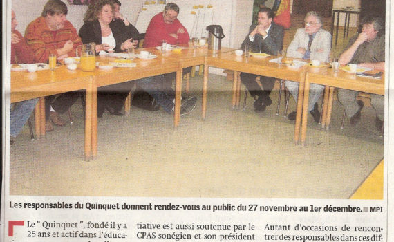 Le Quinquet asbl Nouvelle gazette, novembre 2006