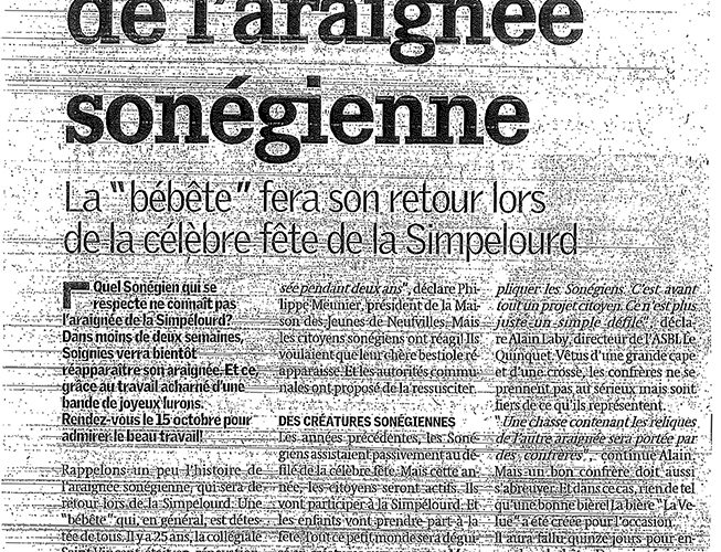 Le Quinquet asbl Nouvelle Gazette octobre 2011